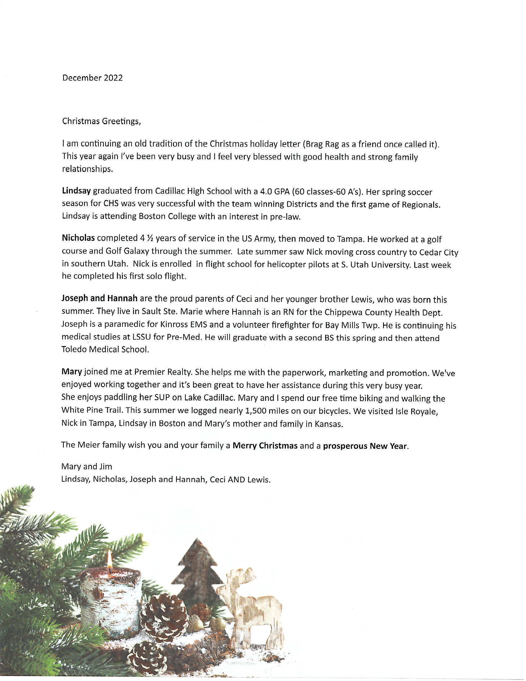 Christmas Letter 2022