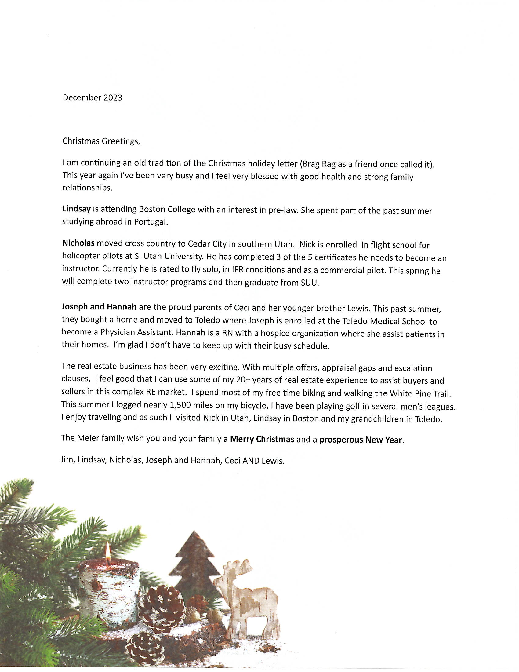 Christmas Letter 2023